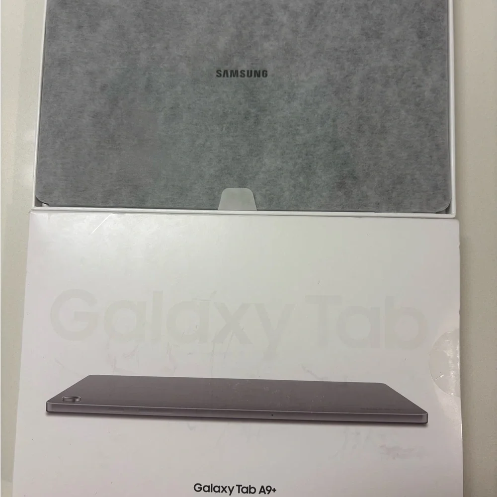 Samsung Black Tablet with Blue Display